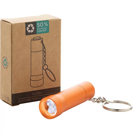 Lampe de poche porte-clés Flash en aluminium RCS rec., orange, Image 9