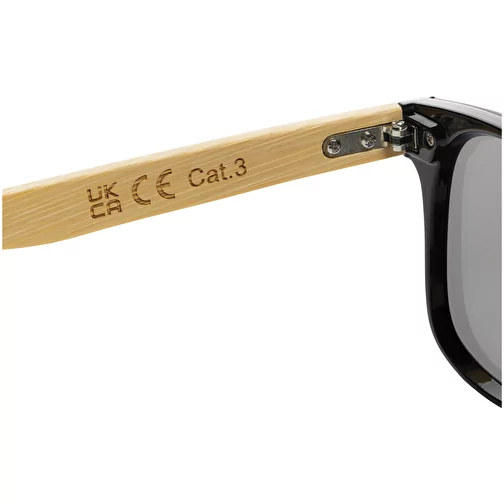 Prism Lunettes de soleil en plastique RCS rec. avec branches en bambou, marron, Image 4