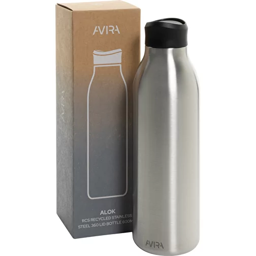 Bouteille d\'eau Avira Alok 600ml en acier RCS rec. 360, argenté, Image 13