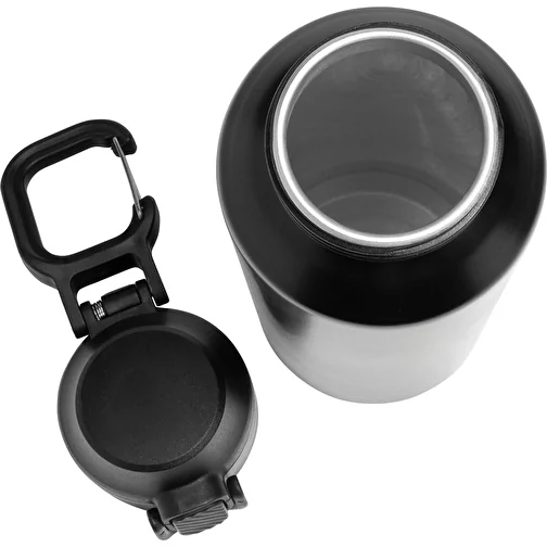 Via RCS Re-Steel Bouteille de sport avec bouchon, 600ml, noir, Image 9