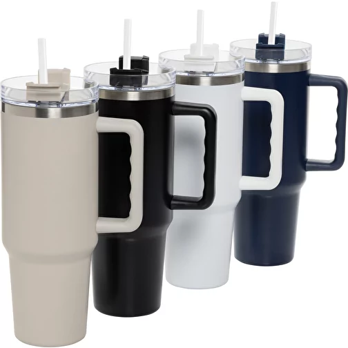 Gobelet Peakflow en acier inoxydable recyclé RCS 1200ml, noir, Image 4