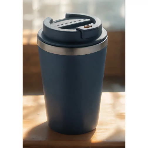 Gobelet Java 350ml double paroi en PP recyclé RCS, bleu marine, Image 11