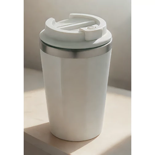 Gobelet Java 350ml double paroi en PP recyclé RCS, blanc, Image 11