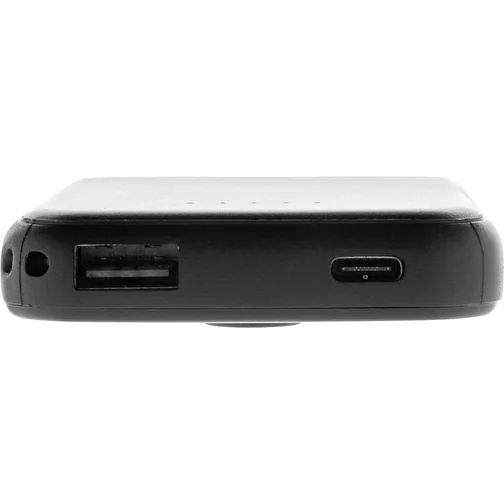 Stellar 5.000mAh 5W powerbank magnétique en RCS rec. ABS, noir, Image 2