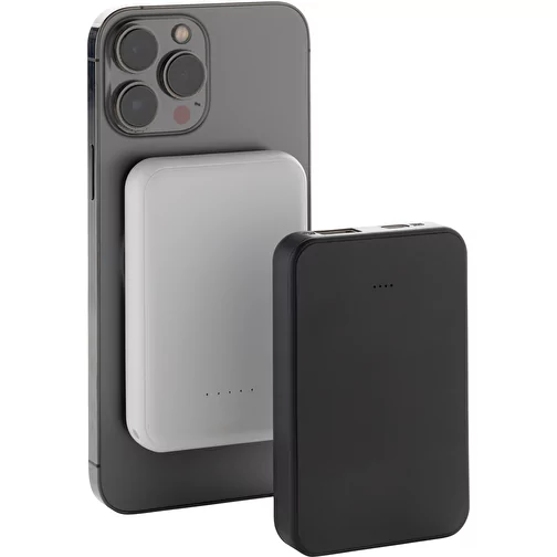 Stellar 5.000mAh 5W powerbank magnétique en RCS rec. ABS, noir, Image 9