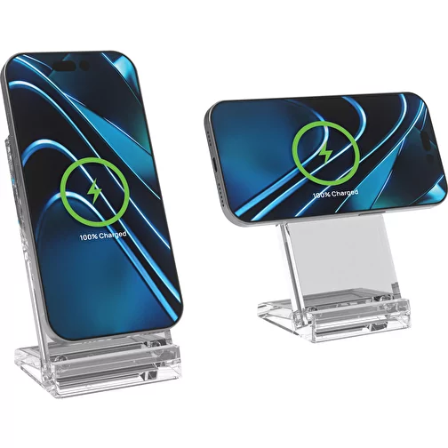 Socle de chargement magnétique sans fil Magcharge 15W, transparent, Image 7