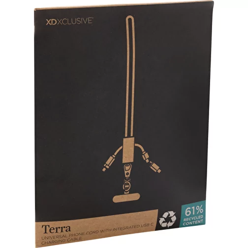 Câble de recharge Terra 60Wdual en PET recyclé RCS avec lanyard, gris, Image 13