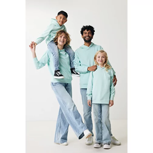Iqoniq Yengo KidsHoodie avec poches latérales en coton rec., crushed mint, Image 19