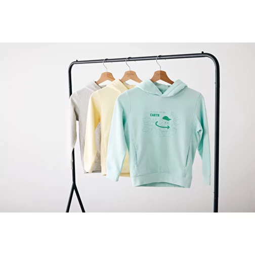 Iqoniq Yengo KidsHoodie avec poches latérales en coton rec., crushed mint, Image 4
