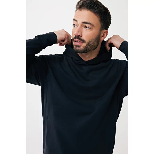 Iqoniq Yengo Hoodie avec poches latérales en rec. coton, noir, Image 17