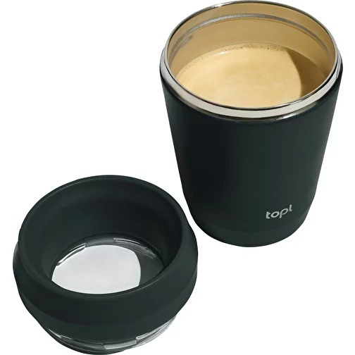 Gobelet Topl en acier rec. avec couvercle 360 degrés 236ml, gris, Image 2