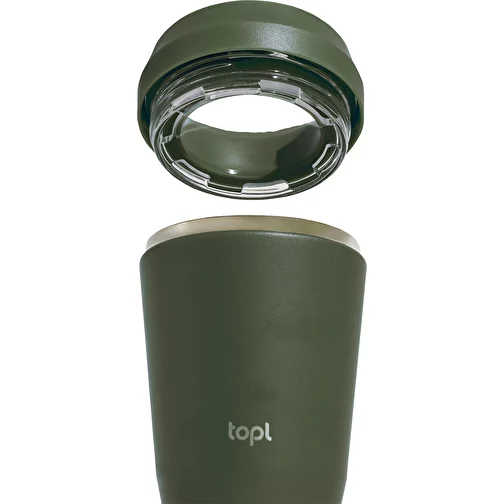 Gobelet Topl en acier rec. avec couvercle 360 degrés 354ml, vert, Image 4