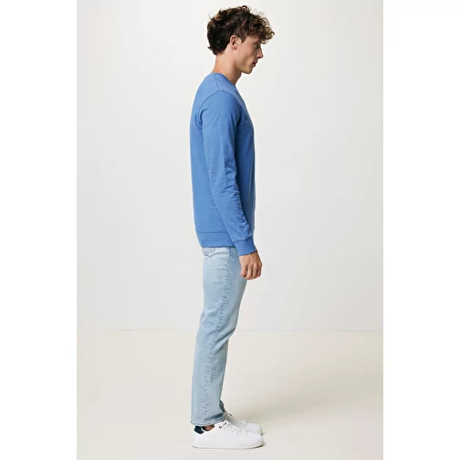 Iqoniq Denali non teint. Sweat à col rond en BW recyclé, heather blue, Image 12