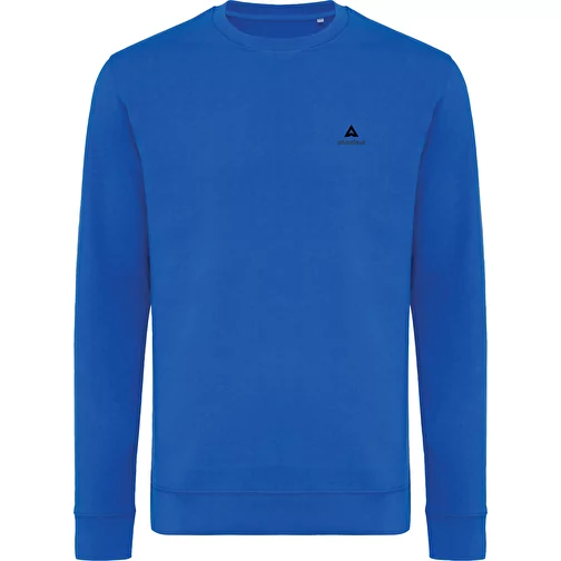 Sweat col rond en coton recyclé Iqoniq Zion, bleu roi, Image 3