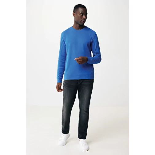 Sweat col rond en coton recyclé Iqoniq Zion, bleu roi, Image 9