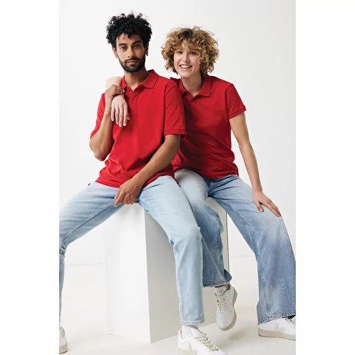 Polo piqué Iqoniq Yosemite en coton recyclé, rouge, Image 6