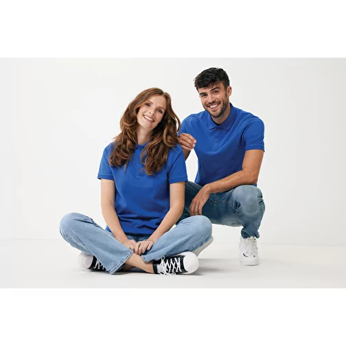 Polo piqué Iqoniq Yosemite en coton recyclé, bleu roi, Image 7