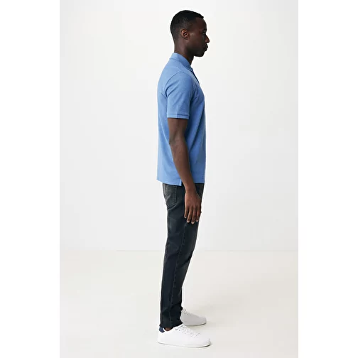 Polo piqué Iqoniq Yosemite en coton recyclé, heather blue, Image 12