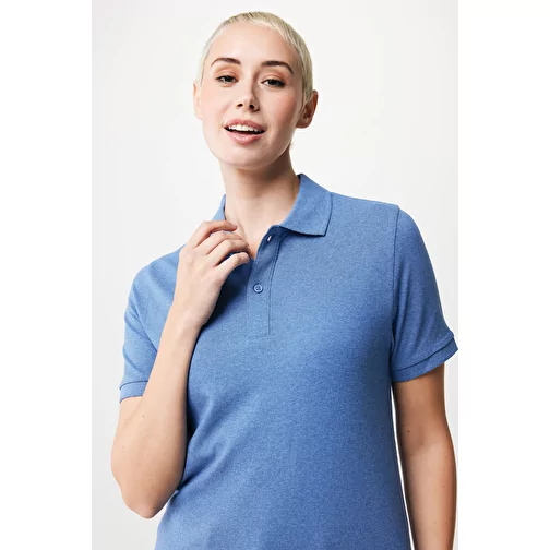 Polo piqué Iqoniq Yosemite en coton recyclé, heather blue, Image 14