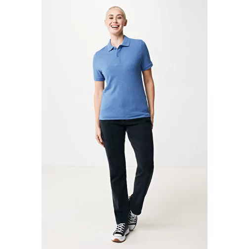 Polo piqué Iqoniq Yosemite en coton recyclé, heather blue, Image 6