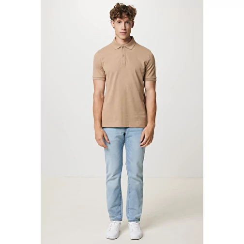 Polo piqué Iqoniq Yosemite en coton recyclé, heather brown, Image 9