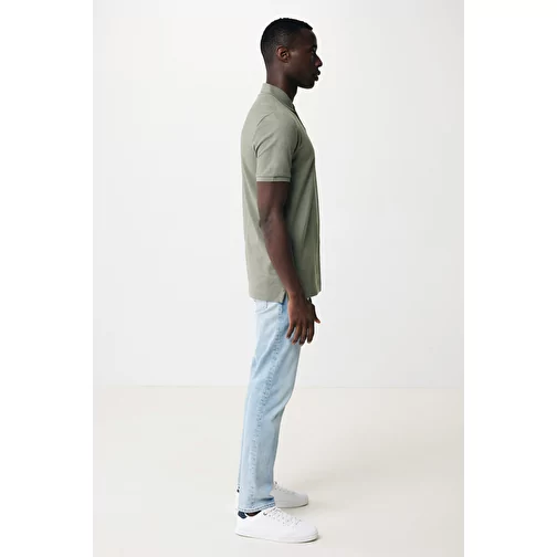 Polo piqué Iqoniq Yosemite en coton recyclé, heather green, Image 10