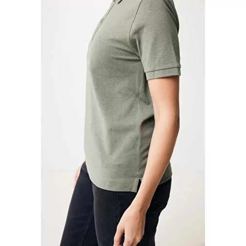Polo piqué Iqoniq Yosemite en coton recyclé, heather green, Image 13