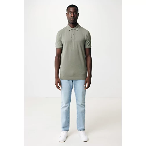 Polo piqué Iqoniq Yosemite en coton recyclé, heather green, Image 9