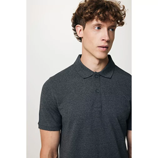 Polo piqué Iqoniq Yosemite en coton recyclé, heather anthracite, Image 14