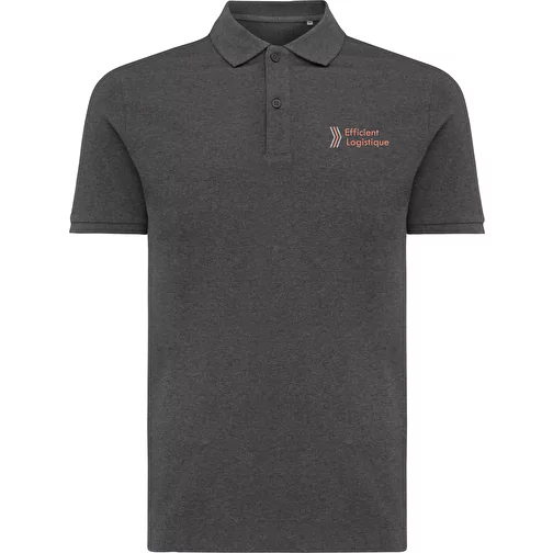 Polo piqué Iqoniq Yosemite en coton recyclé, heather anthracite, Image 3