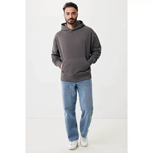 Iqoniq Yoho Hoodie Relax en coton recyclé, anthracite, Image 11