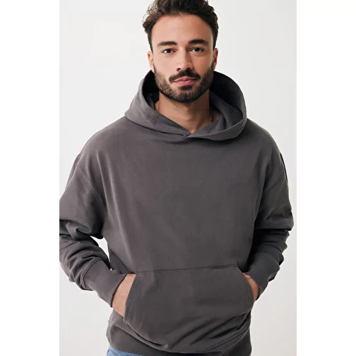 Iqoniq Yoho Hoodie Relax en coton recyclé, anthracite, Image 15