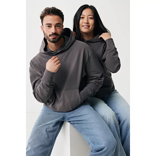 Iqoniq Yoho Hoodie Relax en coton recyclé, anthracite, Image 4