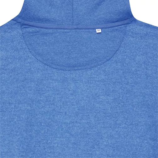 Iqoniq Abisko sweat à capuche zippé en coton recyclé, heather blue, Image 3