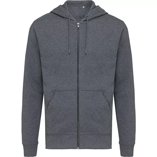 Sweat à capuche zippé Iqoniq Abisko en coton recyclé, heather anthracite, Image 1