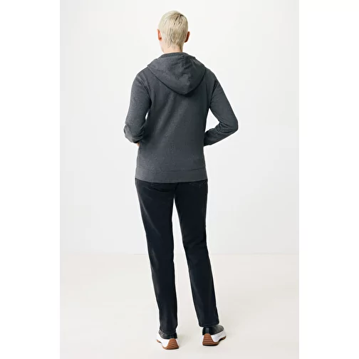 Sweat à capuche zippé Iqoniq Abisko en coton recyclé, heather anthracite, Image 10