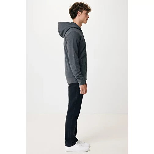 Sweat à capuche zippé Iqoniq Abisko en coton recyclé, heather anthracite, Image 13