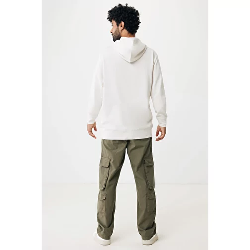 Iqoniq Yengo Hoodie avec poches latérales en rec. coton, ivory white, Image 18