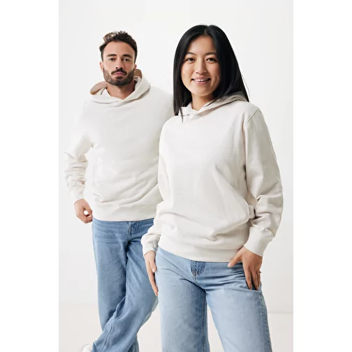 Iqoniq Yengo Hoodie avec poches latérales en rec. coton, ivory white, Image 4
