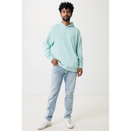 Iqoniq Yengo Hoodie avec poches latérales en rec. coton, crushed mint, Image 13