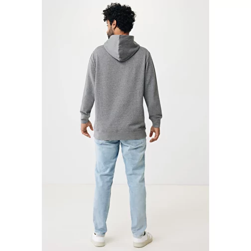 Iqoniq Yengo Hoodie avec poches latérales en rec. coton, light heather anthracite, Image 12
