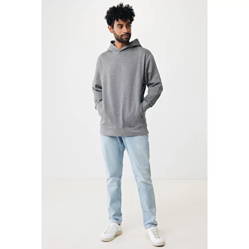 Iqoniq Yengo Hoodie avec poches latérales en rec. coton, light heather anthracite, Image 10