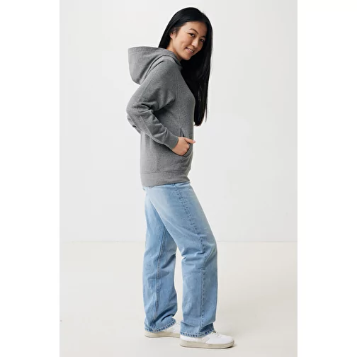 Iqoniq Yengo Hoodie avec poches latérales en rec. coton, light heather anthracite, Image 5