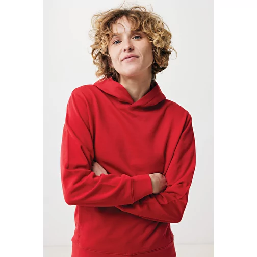 Iqoniq Yengo Hoodie avec poches latérales en rec. coton, rouge, Image 4