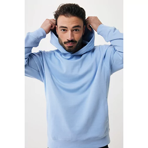 Iqoniq Yengo Hoodie avec poches latérales en rec. coton, sky blue, Image 15