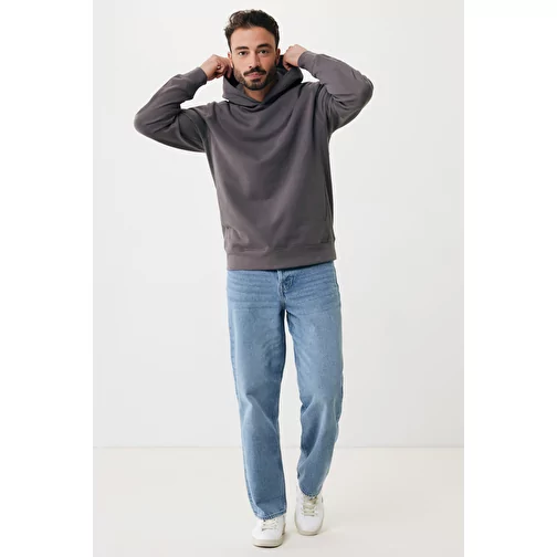 Iqoniq Yengo Hoodie avec poches latérales en rec. coton, anthracite, Image 12