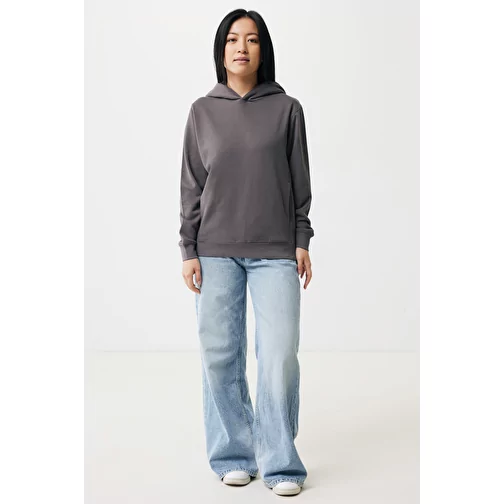 Iqoniq Yengo Hoodie avec poches latérales en rec. coton, anthracite, Image 7