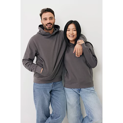 Iqoniq Yengo Hoodie avec poches latérales en rec. coton, anthracite, Image 4