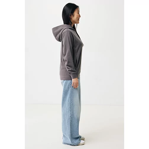 Iqoniq Yengo Hoodie avec poches latérales en rec. coton, anthracite, Image 8