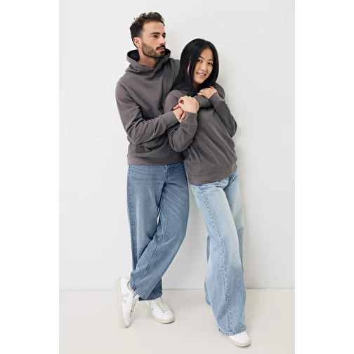 Iqoniq Yengo Hoodie avec poches latérales en rec. coton, anthracite, Image 5